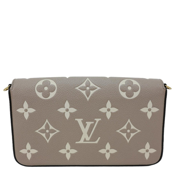LOUIS VUITTON Felicie Pochette Giant Monogram Empreinte Crossbody Bag Bicolor