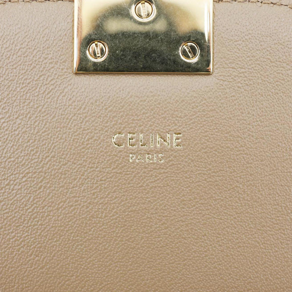 CELINE C Small Calfskin Leather Shoulder Bag Beige