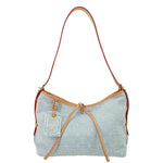 LOUIS VUITTON CarryAll PM Monogram Denim Shoulder Bag Sky Blue