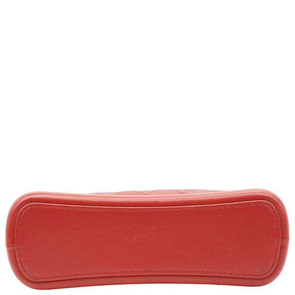 CHANEL Gabrielle Aged Calfskin Quilted Leather Crossbody Bag Red