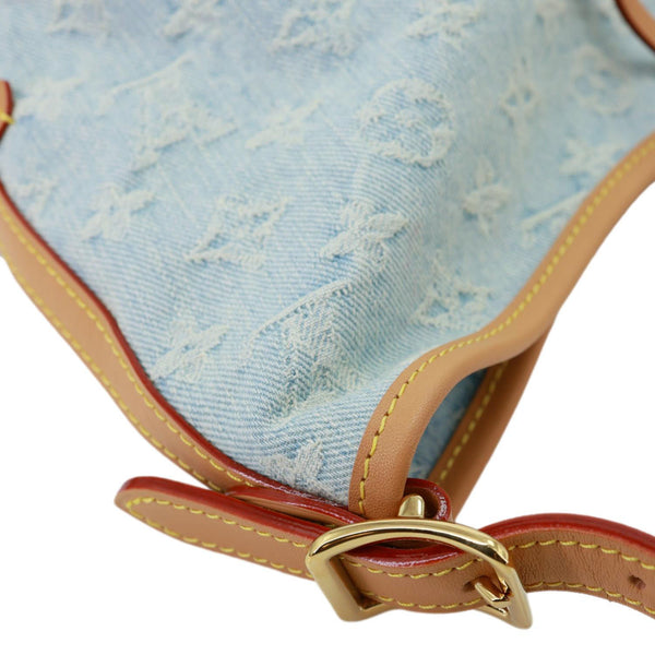LOUIS VUITTON CarryAll PM Monogram Denim Shoulder Bag Sky Blue