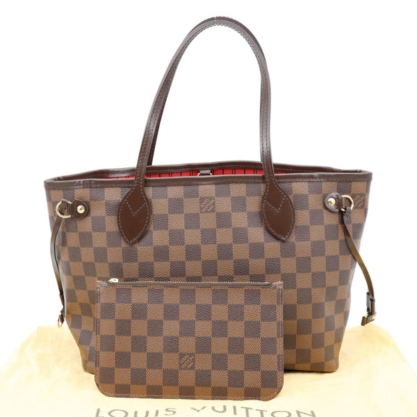 LOUIS VUITTON Neverfull PM Damier Ebene  Shoulder Bag Brown