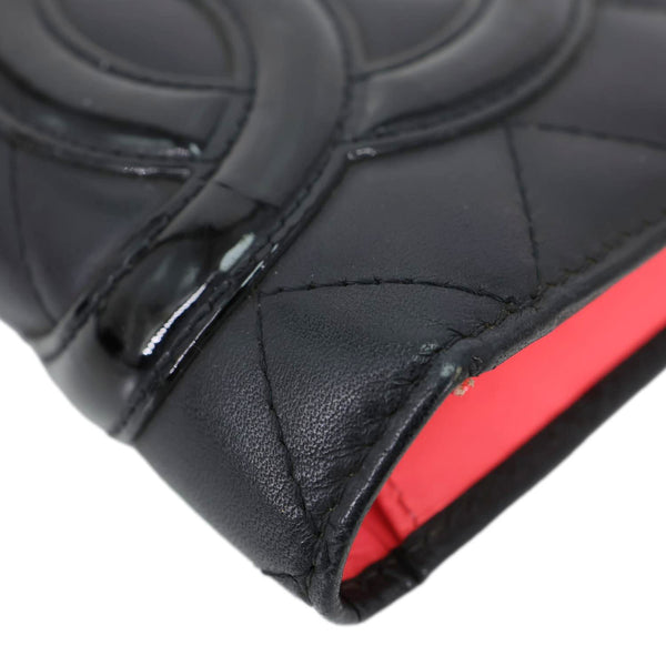 CHANEL CC Cambon Quilted Calfskin Leather Wallet Black