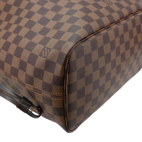 LOUIS VUITTON Neverfull MM Damier Ebene Tote Bag Brown