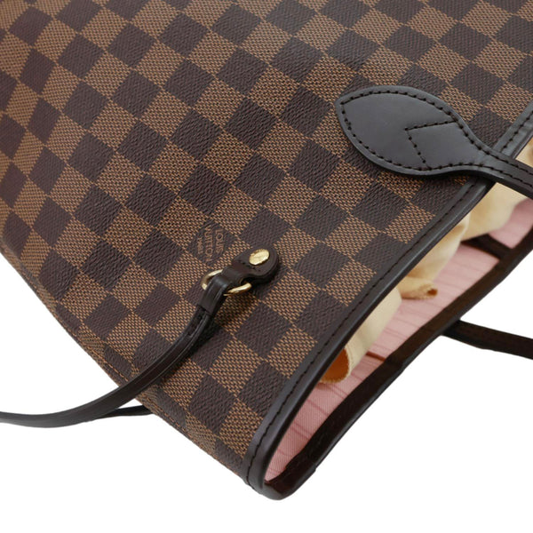 LOUIS VUITTON Neverfull MM Damier Ebene Tote Bag Brown
