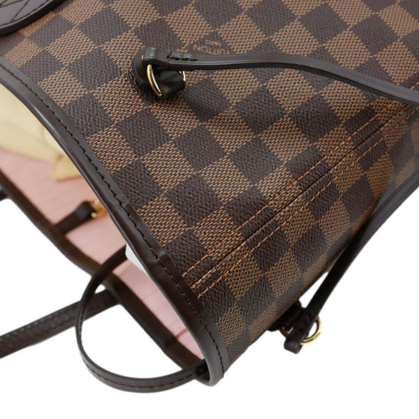LOUIS VUITTON Neverfull MM Damier Ebene Tote Bag Brown