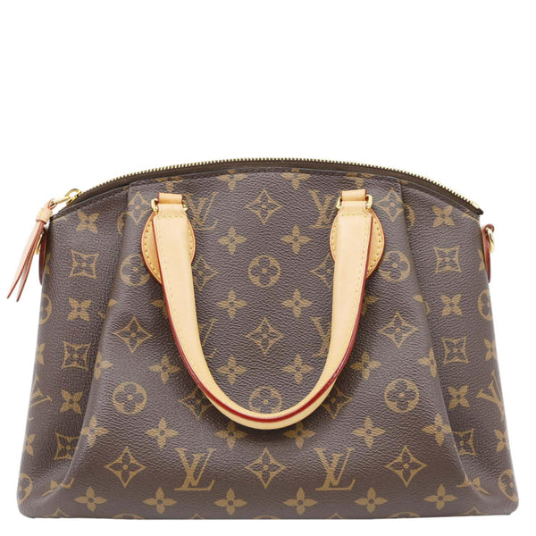 LOUIS VUITTON Rivoli PM Monogram Canvas Satchel Bag Brown