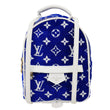 LOUIS VUITTON Palm Spring Mini Velvet Backpack Blue