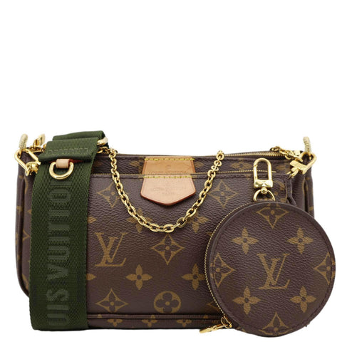LOUIS VUITTON Multi Pochette Accessoires Monogram Canvas Crossbody Bag Brown