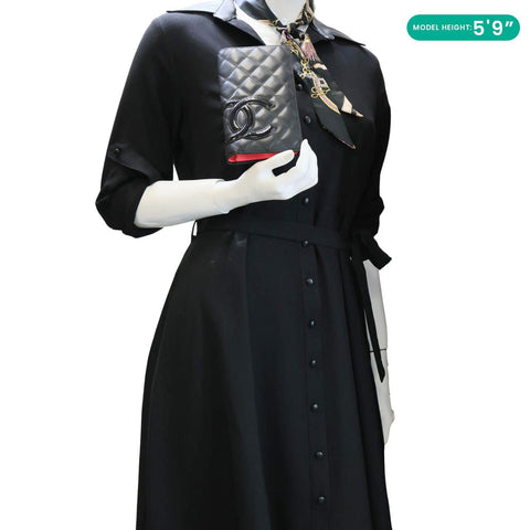 CHANEL CC Cambon Quilted Calfskin Leather Wallet Black