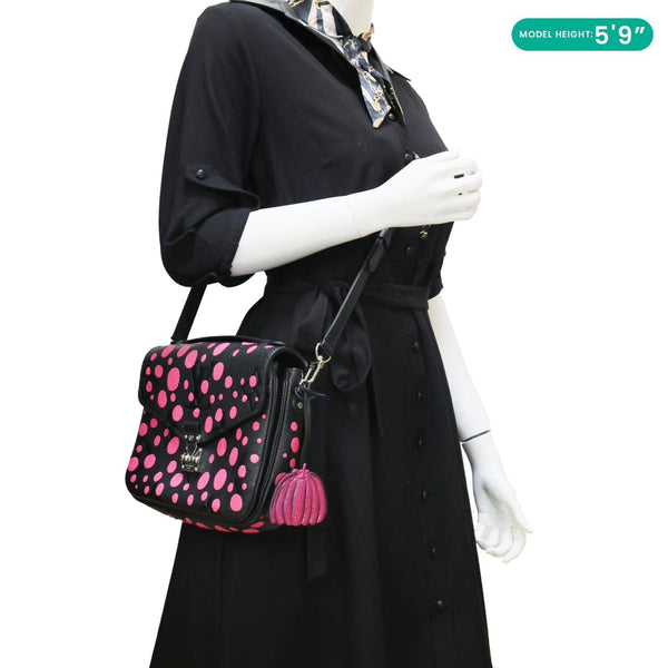 LOUIS VUITTON LV x YK  Dots Métis Pochette Giant Monogram Empreinte Leather Crossbody Bag Pink