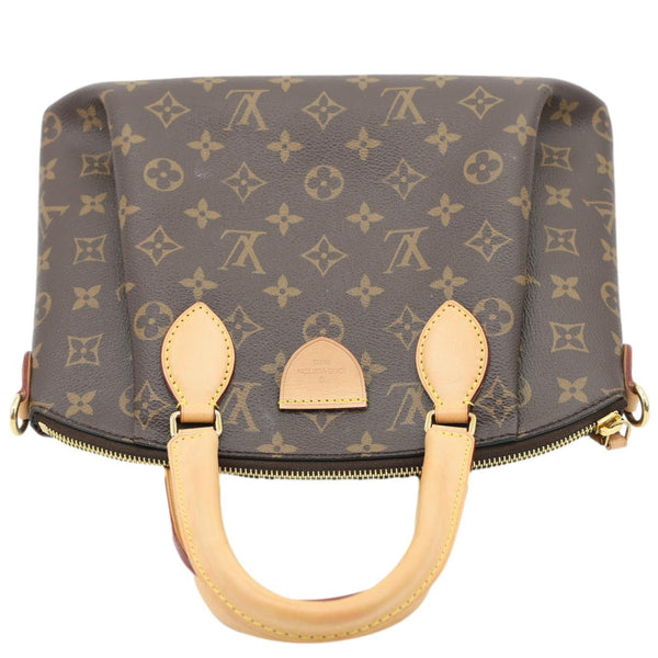 LOUIS VUITTON Rivoli PM Monogram Canvas Satchel Bag Brown