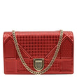 CHRISTIAN DIOR Diorama Flap Micro-Cannage Patent Leather Crossbody Bag Red
