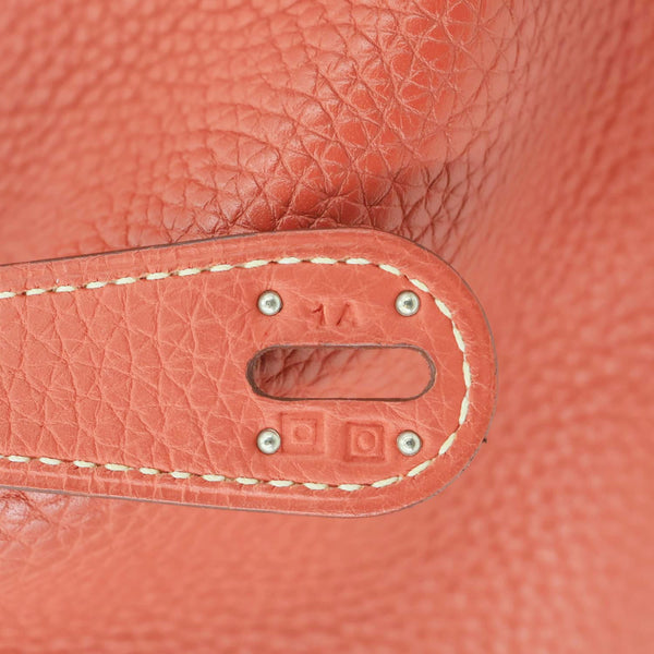 HERMES Lindy 30 Taurillon Clemence Leather Shoulder Bag Red