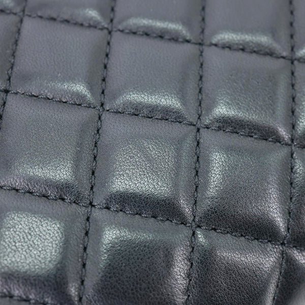 CHANEL Boy Flap Medium Chevron Quilted Calfskin Shoulder Bag Black