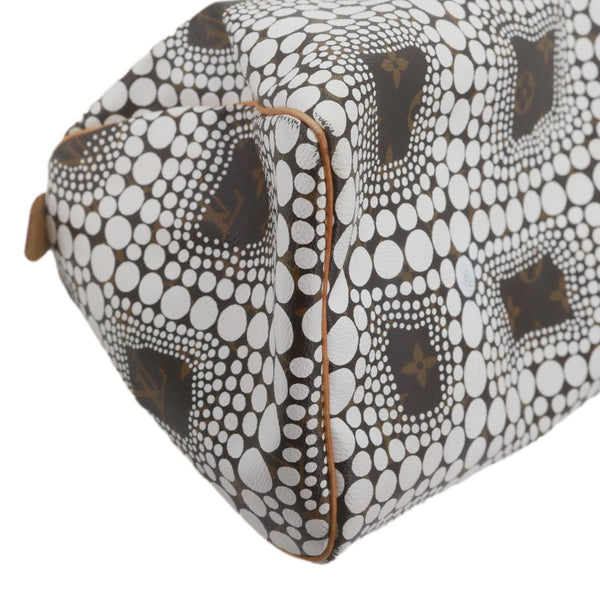 LOUIS VUITTON x Yayoi Kusama Speedy 30 Monogram Town Satchel Bag White