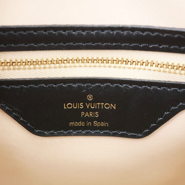 LOUIS VUITTON Speedy 25 Bandouliere Malletage Leather Satchel Crossbody Bag Black