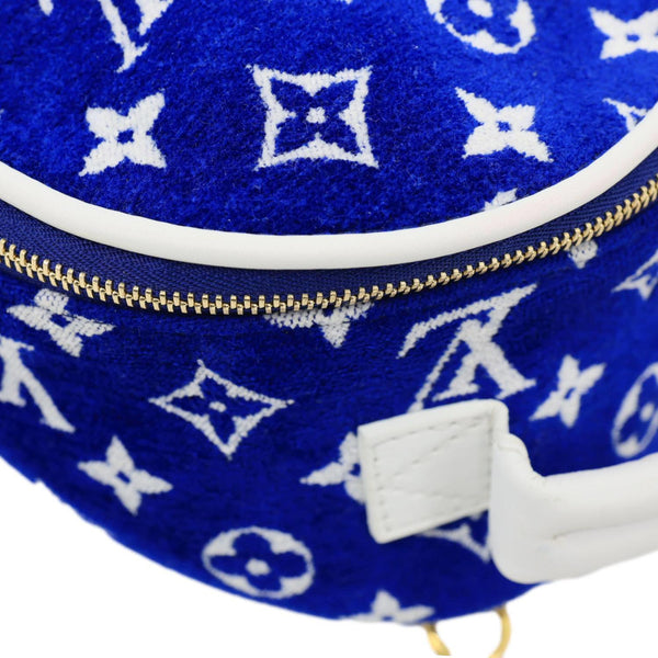 LOUIS VUITTON Palm Spring Mini Velvet Backpack Blue