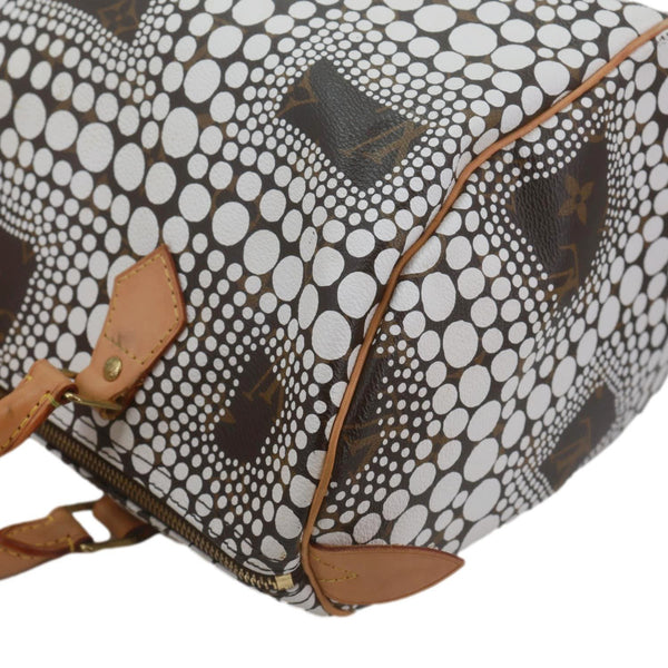 LOUIS VUITTON x Yayoi Kusama Speedy 30 Monogram Town Satchel Bag White