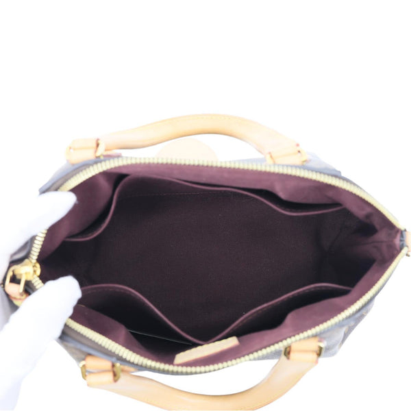 LOUIS VUITTON Rivoli PM Monogram Canvas Satchel Bag Brown