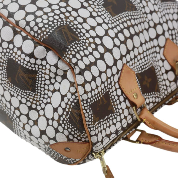 LOUIS VUITTON x Yayoi Kusama Speedy 30 Monogram Town Satchel Bag White