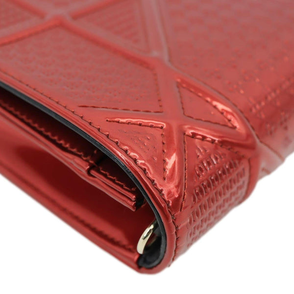 CHRISTIAN DIOR Diorama Flap Micro-Cannage Patent Leather Crossbody Bag Red
