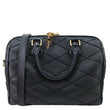 LOUIS VUITTON Speedy 25 Bandouliere Malletage Leather Satchel Crossbody Bag Black