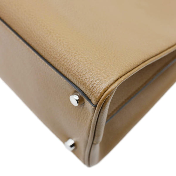 GUCCI Zumi Medium Leather Top Handle Shoulder Bag Brown 564714