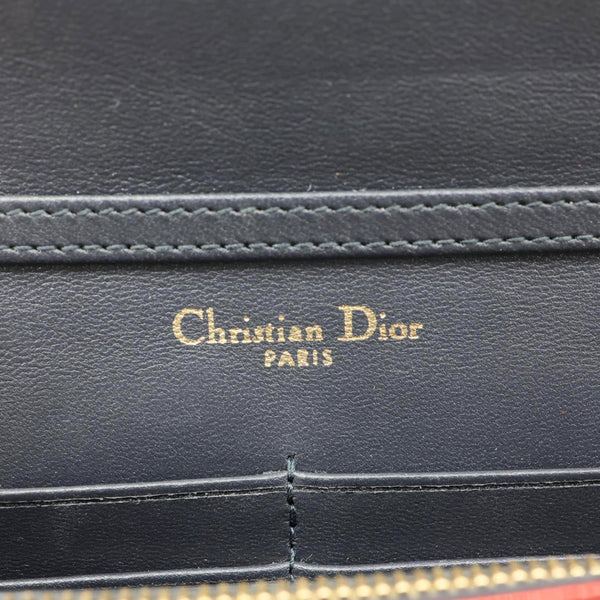 CHRISTIAN DIOR Diorama Flap Micro-Cannage Patent Leather Crossbody Bag Red