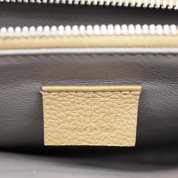 GUCCI Zumi Medium Leather Top Handle Shoulder Bag Brown 564714