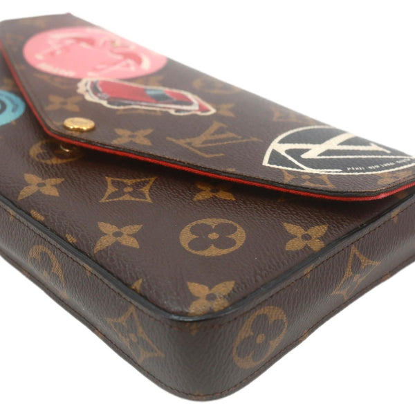 LOUIS VUITTON LV Felicie Pochette World Tour Monogram Canvas Crossbody Bag Brown
