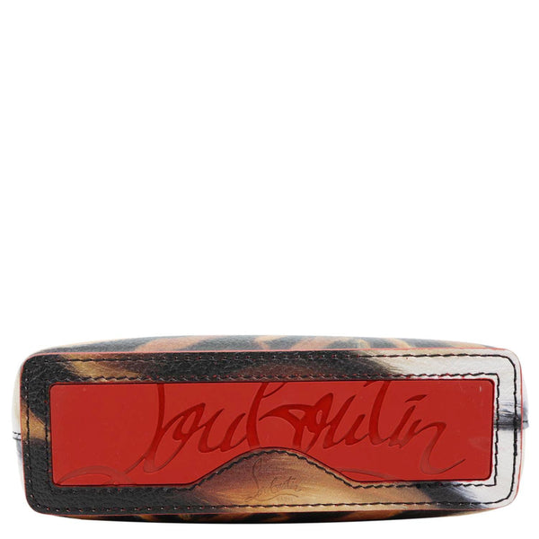 CHRISTIAN LOUBOUTIN Cabata Spikes North South Calfskin Bengal Tote Bag Multicolor