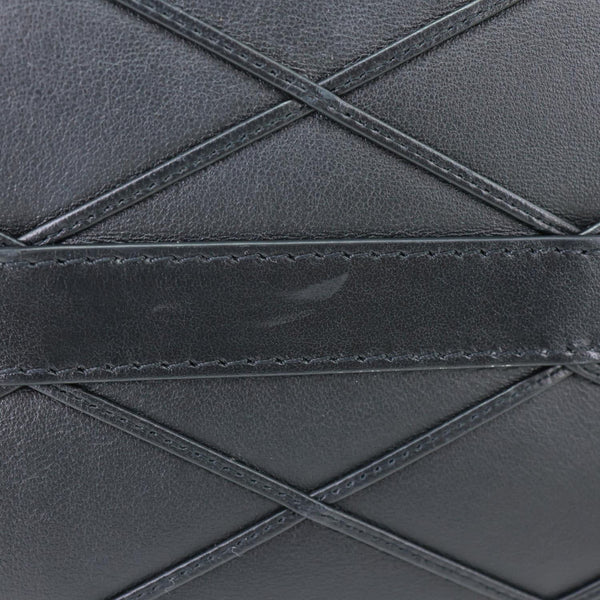 LOUIS VUITTON Speedy 25 Bandouliere Malletage Leather Satchel Crossbody Bag Black