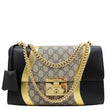 GUCCI Padlock Medium GG Supreme Canvas Shoulder Bag Beige 432679