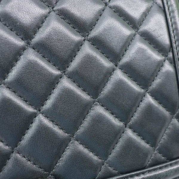 CHANEL Boy Flap Medium Chevron Quilted Calfskin Shoulder Bag Black