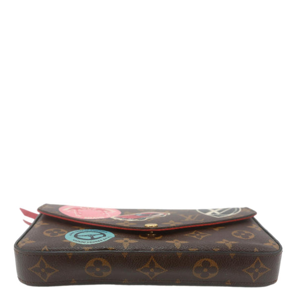 LOUIS VUITTON LV Felicie Pochette World Tour Monogram Canvas Crossbody Bag Brown