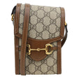 GUCCI Horsebit 1955 GG Supreme Canvas Shoulder Bag Beige 625615