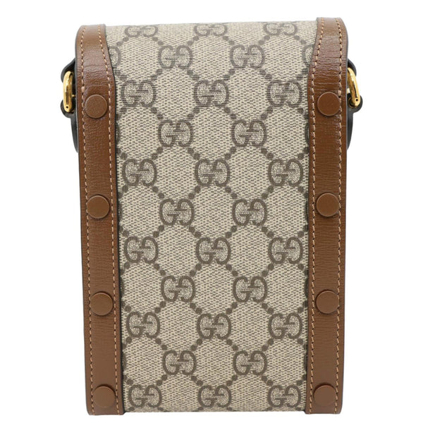 GUCCI Horsebit 1955 GG Supreme Canvas Shoulder Bag Beige 625615
