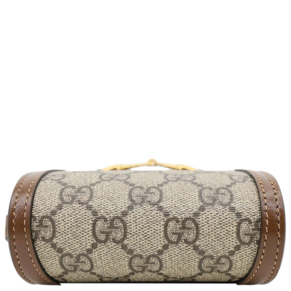 GUCCI Horsebit 1955 GG Supreme Canvas Shoulder Bag Beige 625615