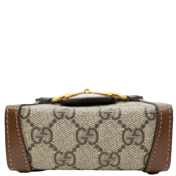 GUCCI Horsebit 1955 GG Supreme Canvas Shoulder Bag Beige 625615