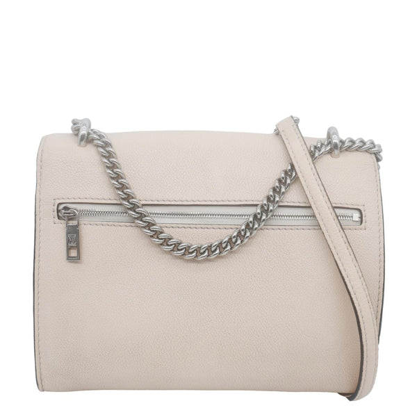 LOUIS VUITTON MyLockMe Fleurs BB Leather Chain Shoulder Bag Cream