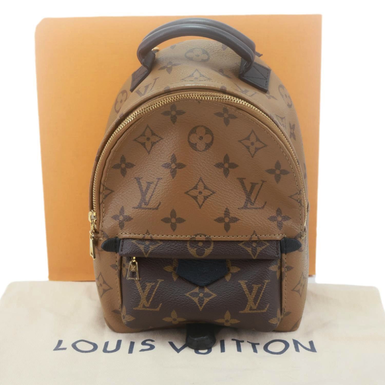 LOUIS VUITTON Palm Springs Mini Monogram Reverse Canvas Backpack Bag B LOUIS VUITTON Palm Springs Mini Monogram Reverse Canvas Backpack Bag B