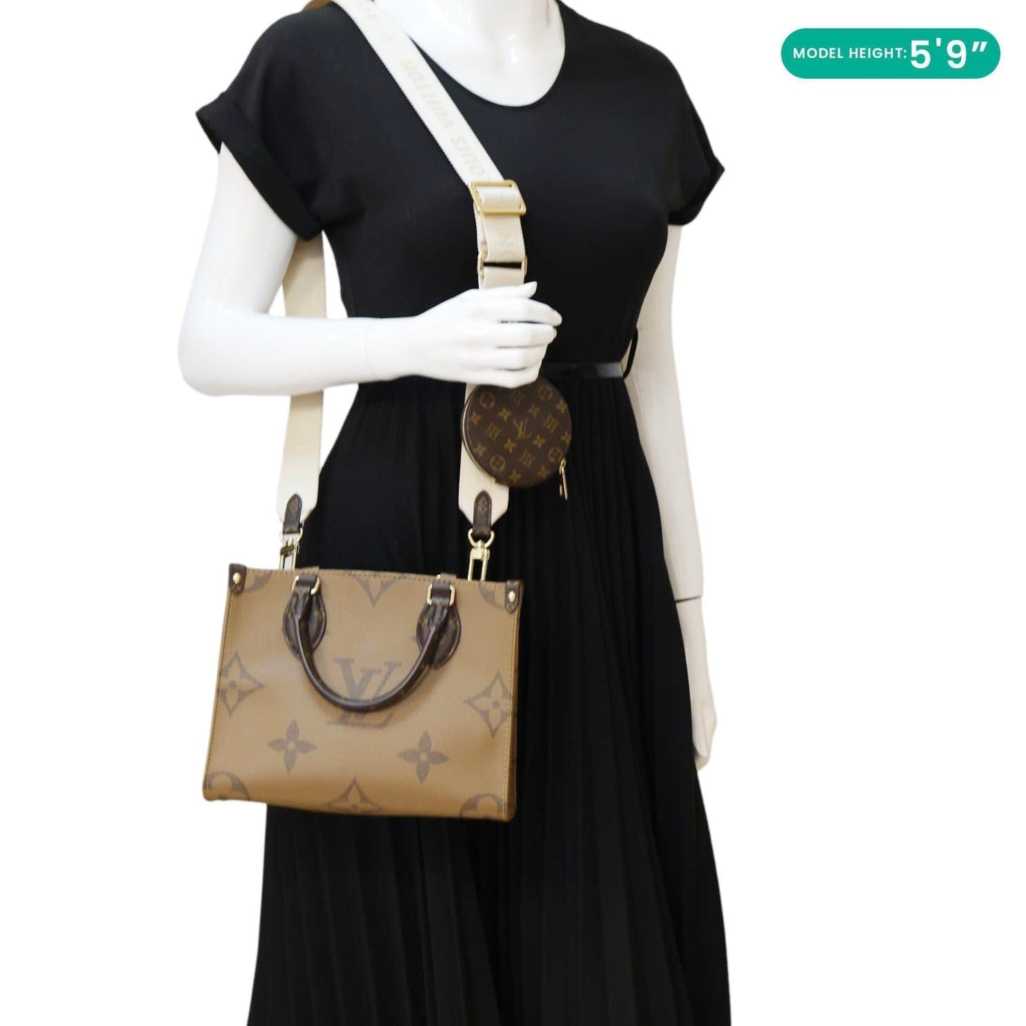 LOUIS VUITTON Onthego PM Giant Monogram Reverse Canvas Shoulder Bag Br