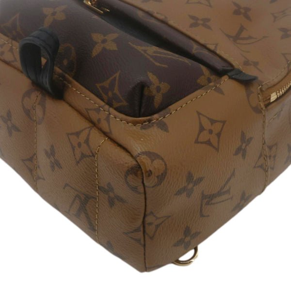 LOUIS VUITTON Palm Springs Mini Monogram Reverse Canvas Backpack Bag Brown
