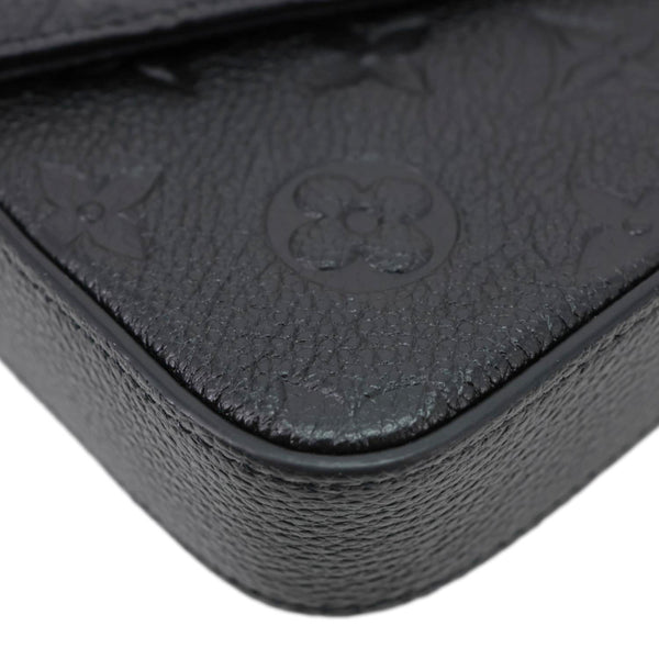 LOUIS VUITTON Felicie Pochette Monogram Empreinte Crossbody Bag Black