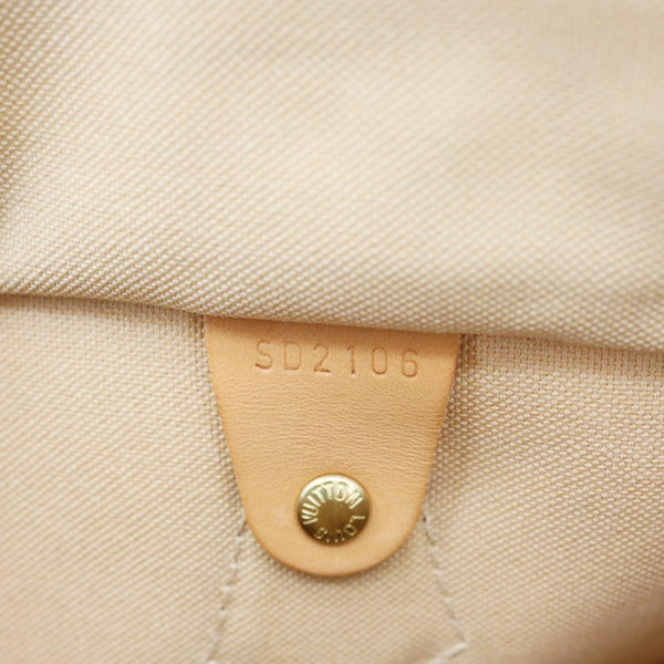 LOUIS VUITTON Speedy 35 Damier Azur Satchel Bag White