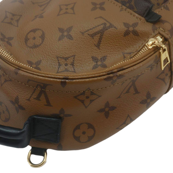 LOUIS VUITTON Palm Springs Mini Monogram Reverse Canvas Backpack Bag Brown