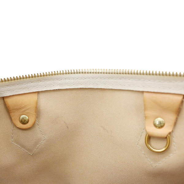 LOUIS VUITTON Speedy 35 Damier Azur Satchel Bag White