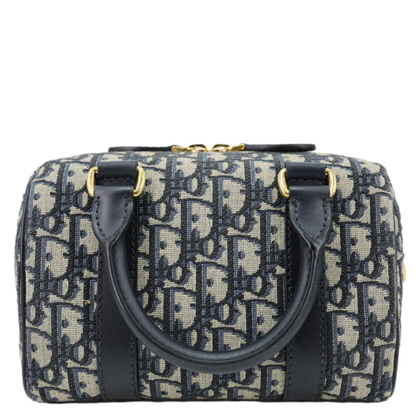 CHRISTIAN DIOR Groove 20 Oblique Jacquard Canvas Crossbody Bag Navy Blue
