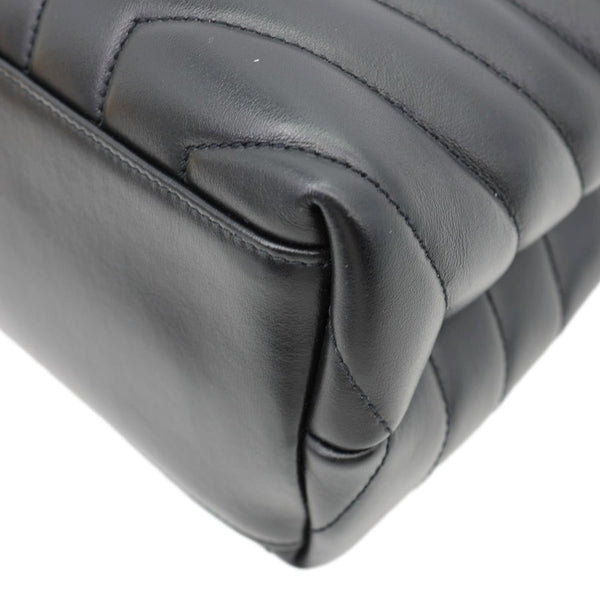 YVES SAINT LAURENT Loulou Large Matelasse Leather Chain Shoulder Bag Black